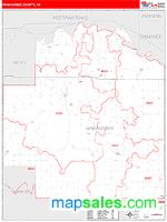 Wabaunsee County, KS Wall Map Zip Code