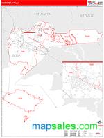 Iberia County, LA Wall Map Zip Code