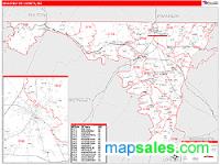 Washington County, MD Wall Map Zip Code