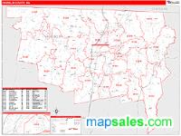 Franklin County, MA Wall Map Zip Code