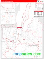 Grand Traverse County, MI Wall Map Zip Code