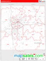 Kalamazoo County, MI Wall Map Zip Code