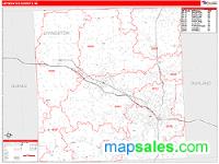 Livingston County, MI Wall Map Zip Code