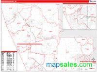 Muskegon County, MI Wall Map Zip Code
