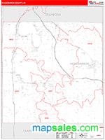 Roscommon County, MI Wall Map Zip Code