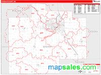 Saginaw County, MI Wall Map Zip Code