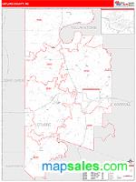Leflore County, MS Wall Map Zip Code