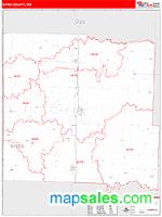 Bates County, MO Wall Map Zip Code