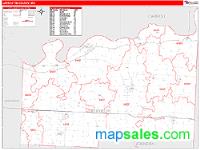 Lafayette County, MO Wall Map Zip Code