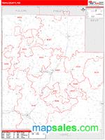 Texas County, MO Wall Map Zip Code