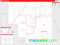 Platte County, NE Wall Map Zip Code