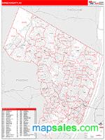 Bergen County, NJ Wall Map Zip Code