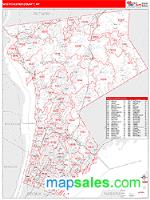 Westchester County, NY Wall Map Zip Code