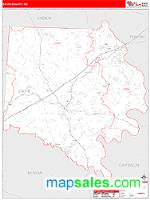 Davie County, NC Wall Map Zip Code