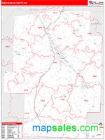 Tuscarawas County, OH Wall Map Zip Code