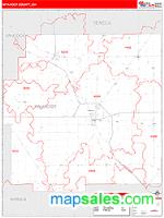 Wyandot County, OH Wall Map Zip Code