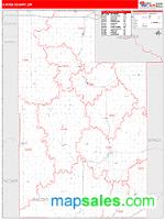Caddo County, OK Wall Map Zip Code
