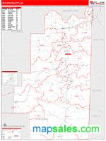 Le Flore County, OK Wall Map Zip Code
