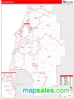 Coos County, OR Wall Map Zip Code