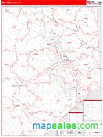 Beaver County, PA Wall Map Zip Code