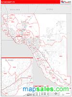 El Paso County, TX Wall Map Zip Code