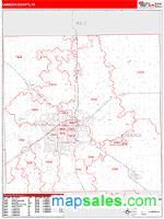 Lubbock County, TX Wall Map Zip Code