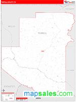 Terrell County, TX Wall Map Zip Code