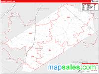 Sussex County, VA Wall Map Zip Code