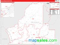 Walla Walla County, WA Wall Map Zip Code