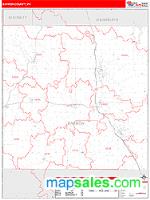 Barron County, WI Wall Map Zip Code