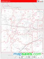 Waukesha County, WI Wall Map Zip Code