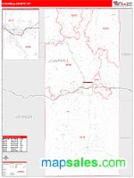 Campbell County, WY Wall Map