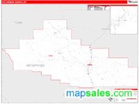 Hot Springs County, WY Wall Map Zip Code