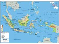 Indonesia Physical Map