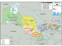 Uzbekistan Political Map