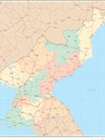 North Korea Wall Map