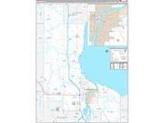 Bay County, MI <br /> Wall Map <br /> Premium Style 2026 Map