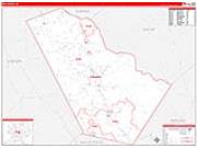 Bee County, TX <br /> Wall Map <br /> Zip Code <br /> Red Line Style 2026 Map