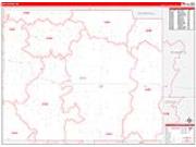 Day County, SD <br /> Wall Map <br /> Zip Code <br /> Red Line Style 2026 Map