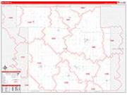 Sac County, IA <br /> Wall Map <br /> Zip Code <br /> Red Line Style 2026 Map