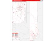 Reno <br /> Wall Map <br /> Red Line Style 2026 Map