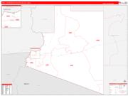 Yuma <br /> Wall Map <br /> Red Line Style 2026 Map