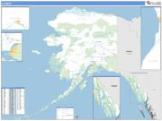 Alaska <br /> Wall Map <br /> Zip Code <br /> Basic Style 2025 Map