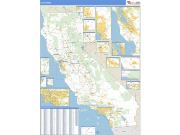 California <br /> Wall Map <br /> Zip Code <br /> Basic Style 2025 Map