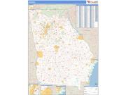 Georgia <br /> Wall Map <br /> Zip Code <br /> Basic Style 2025 Map