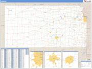Kansas <br /> Wall Map <br /> Zip Code <br /> Basic Style 2025 Map