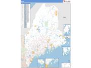 Maine <br /> Wall Map <br /> Zip Code <br /> Basic Style 2025 Map