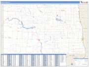 North Dakota <br /> Wall Map <br /> Zip Code <br /> Basic Style 2025 Map