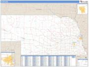 Nebraska <br /> Wall Map <br /> Zip Code <br /> Basic Style 2025 Map