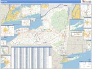 New York <br /> Wall Map <br /> Zip Code <br /> Basic Style 2025 Map